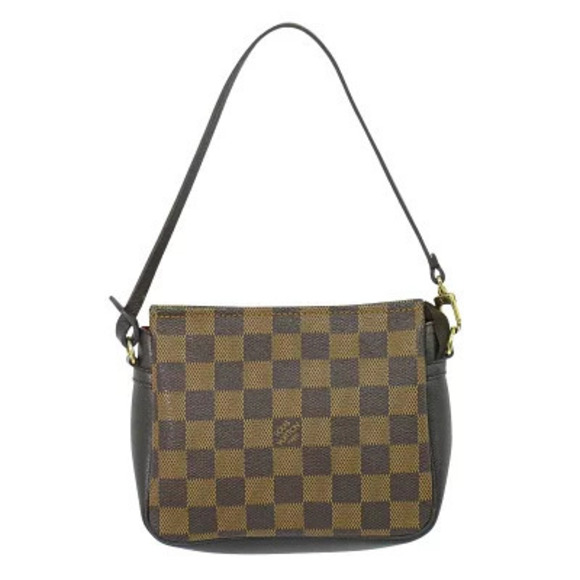 Louis Vuitton Handbags - Louis Vuitton LV Trousse Makeup Damier Pouch Canvas Leather Ebene Brown